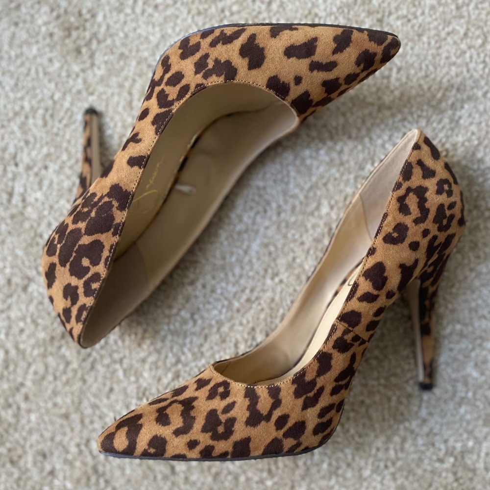 Jessica Simpson Leopard Print 4 inch Heel Size 8.5